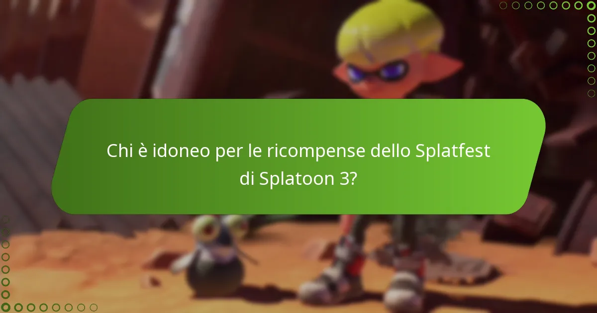 Chi è idoneo per le ricompense dello Splatfest di Splatoon 3?