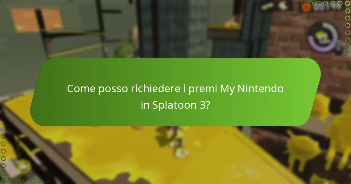 Come posso richiedere i premi My Nintendo in Splatoon 3?