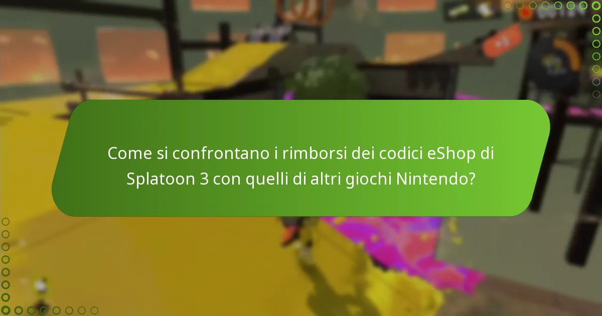 Quali sono le condizioni e i termini per i rimborsi dei codici eShop di Splatoon 3?