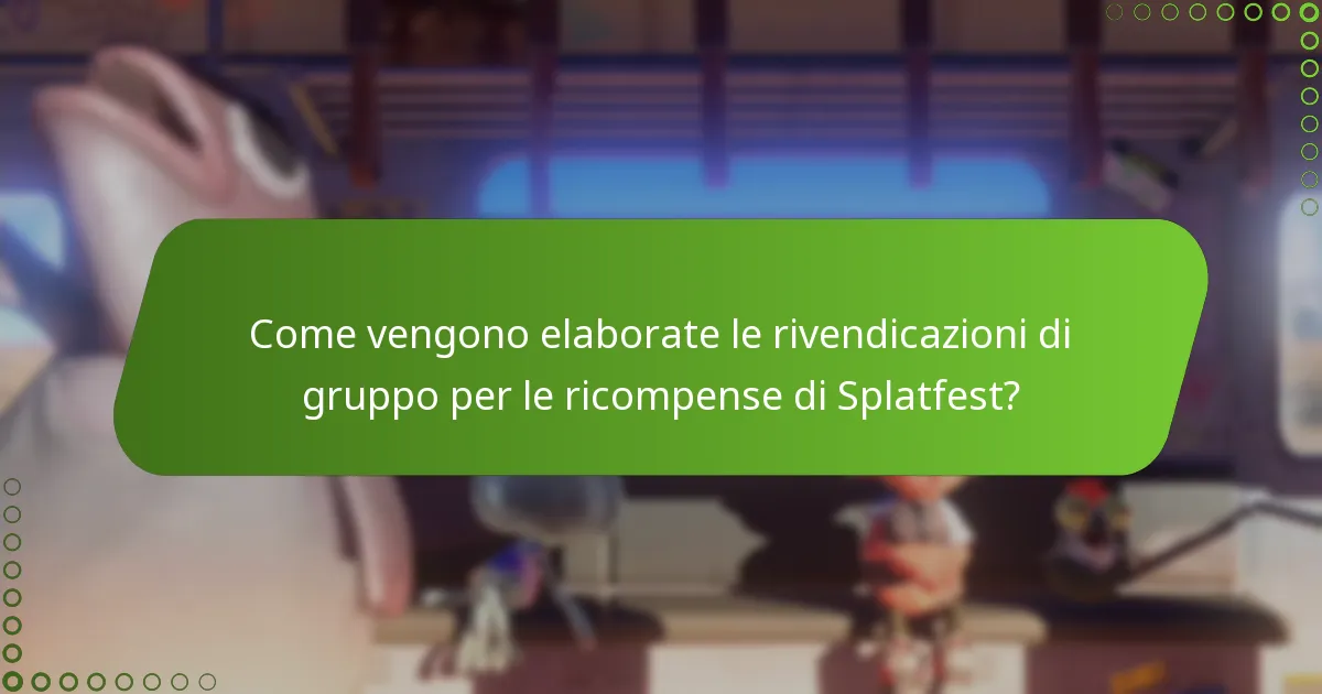 Come vengono elaborate le rivendicazioni di gruppo per le ricompense di Splatfest?