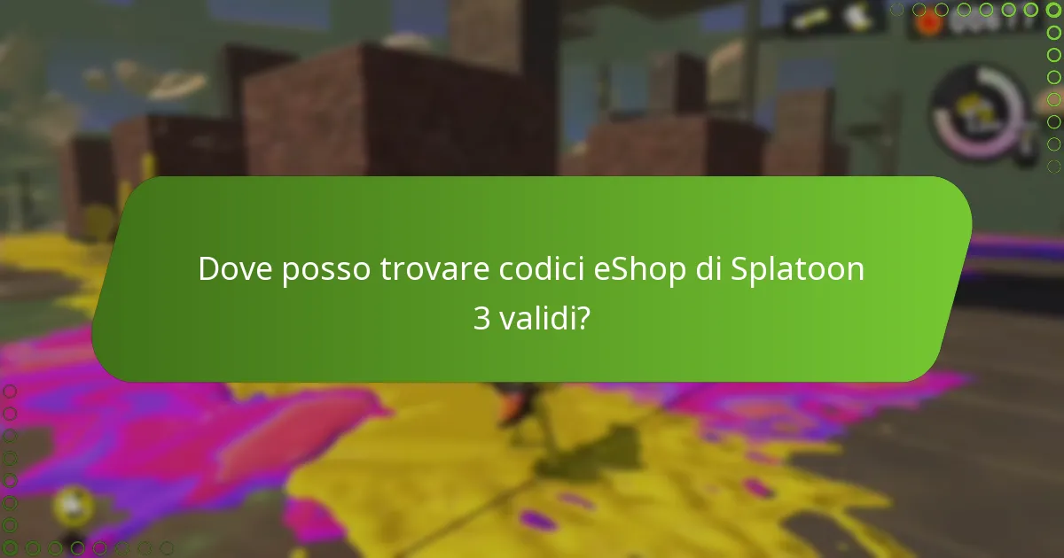 Come riscattare i codici eShop di Splatoon 3?