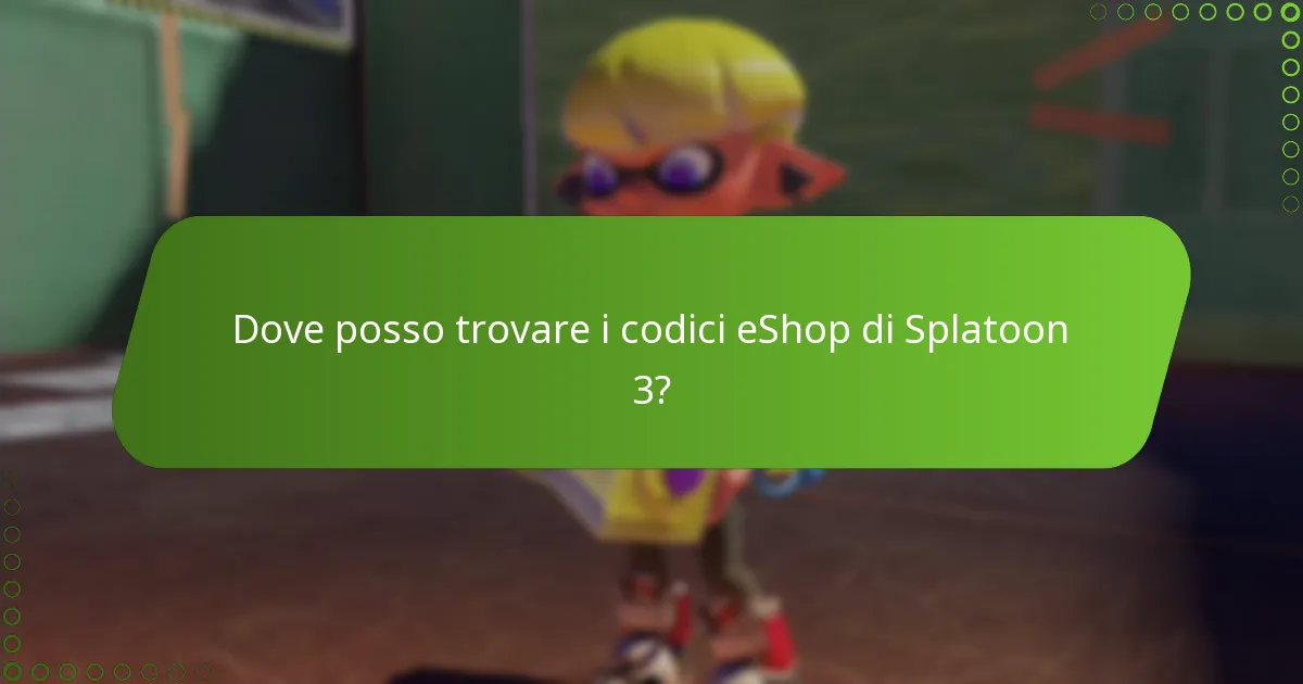 Quali piattaforme supportano il tracciamento dei codici eShop di Splatoon 3?