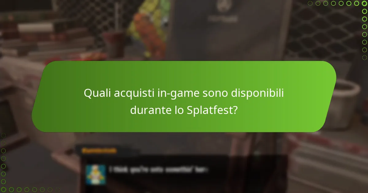 Quali acquisti in-game sono disponibili durante lo Splatfest?