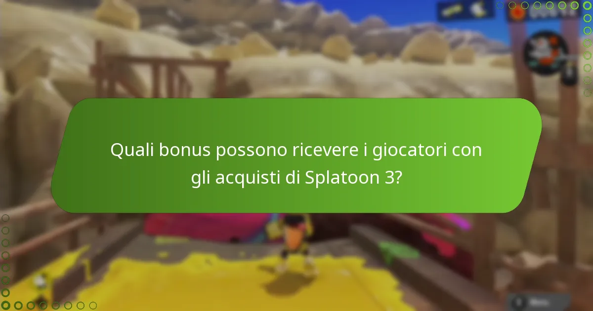 Quali bonus possono ricevere i giocatori con gli acquisti di Splatoon 3?