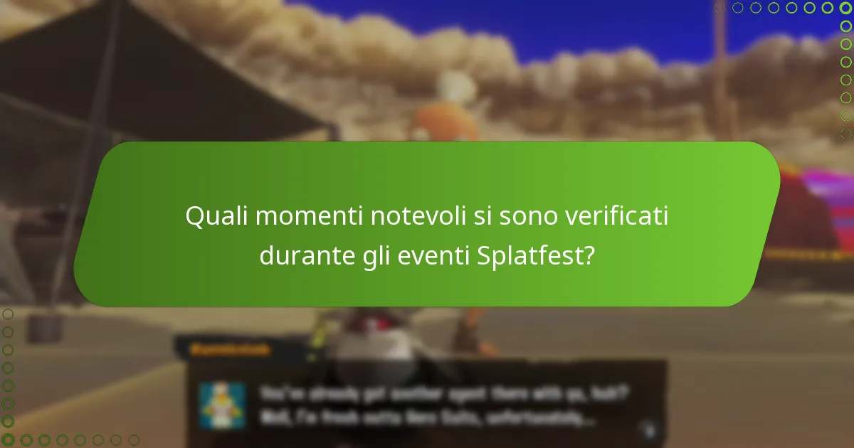 Come si confrontano gli eventi Splatfest passati tra loro?