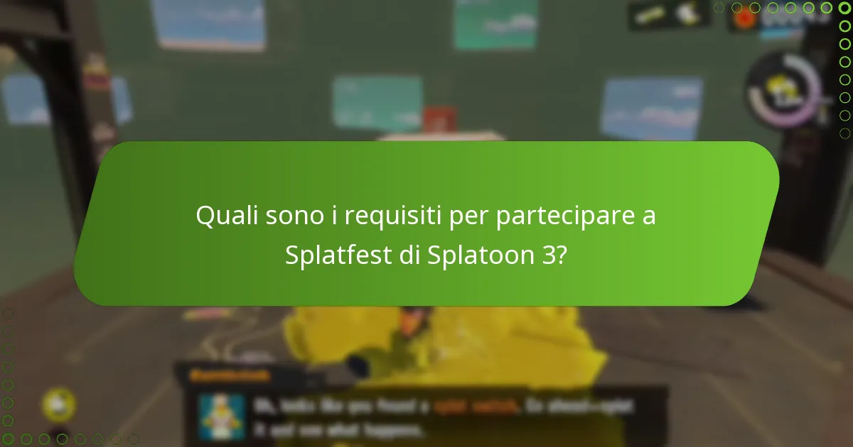 Come si confronta la partecipazione a Splatfest con altri eventi?